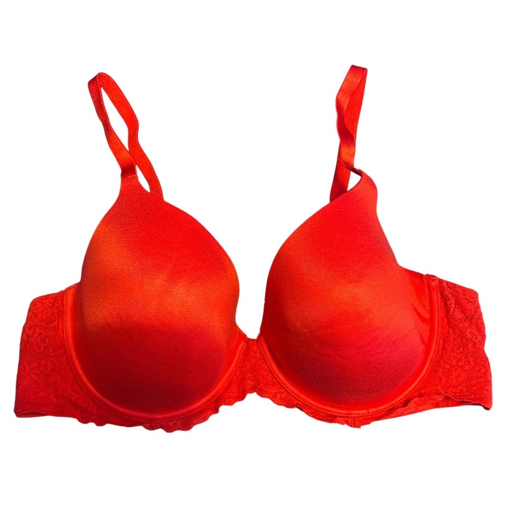 Aerie Real Sunnie Full Coverage Red Lace T-Shirt Bra 38D